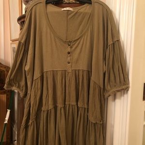 Free People olive color dress.
